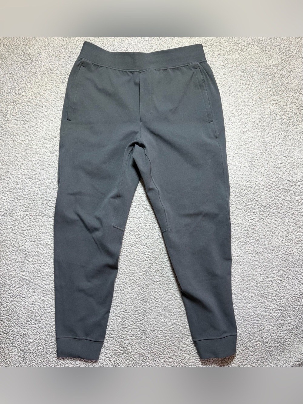 Lululemon ABC Jogger Pants Gray Woven Elastic Waist Zip Pocket Men’s Large